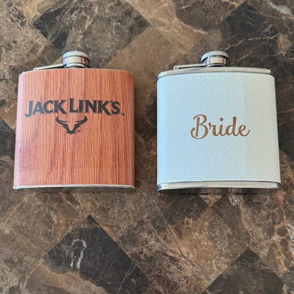 Jack Link's and Bride Flasks Set - Picture 1 of 5